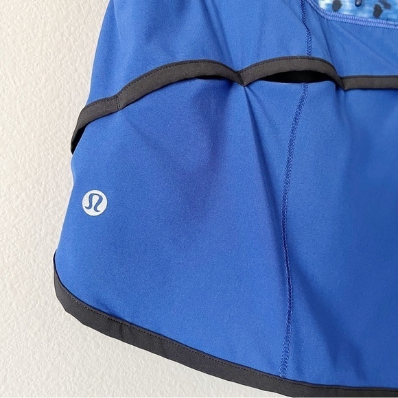 Lululemon Run: Speed Short Sapphire Blue/Washi Weave Angel Wing Naval Blue 8 - Picture 5 of 10